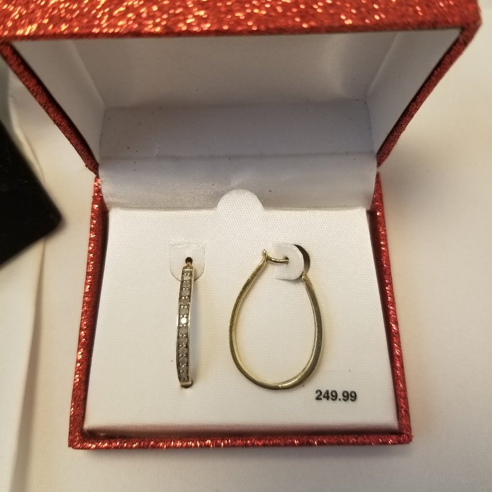 Diamond Hoop Earrings